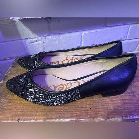 Sam Edelman Lilly Glitter Tweed pointed flats Size 8.5 - Picture 3 of 8